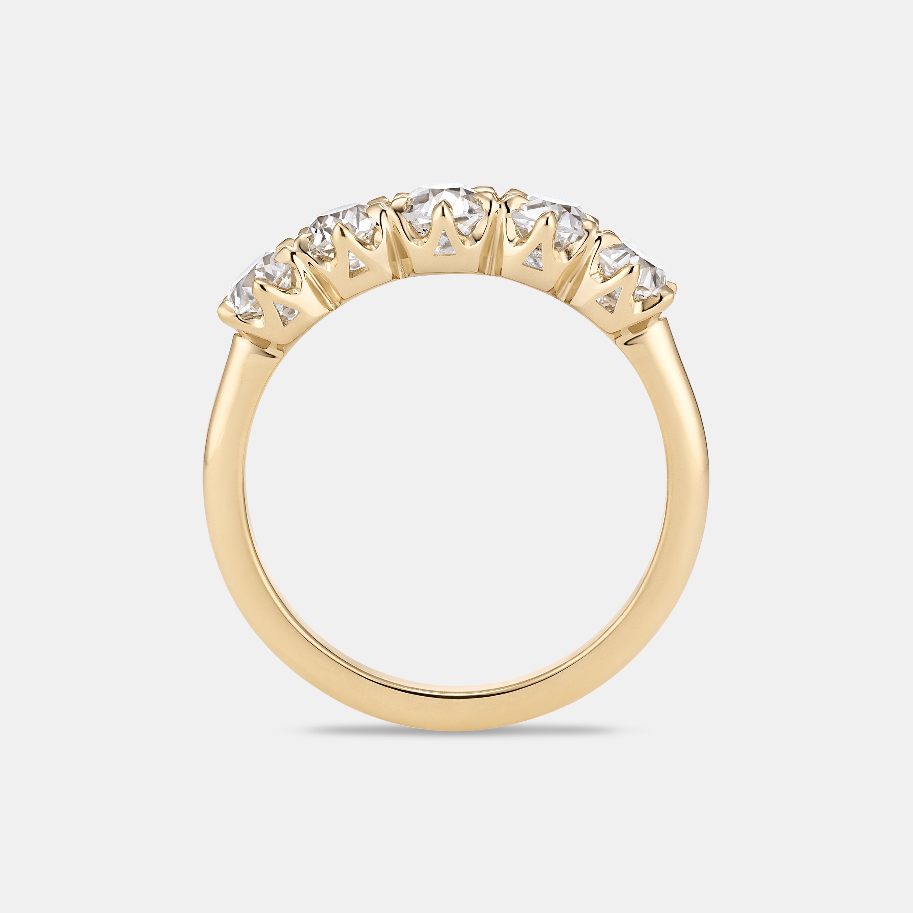 ENID 1.83ctw Antique Old Mine Cut Diamond Eternity Ring