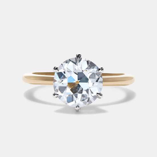 4 Carat Three Stone Half Hoop Old Mine Cut Diamond Ring – Andria Barboné  Jewelry
