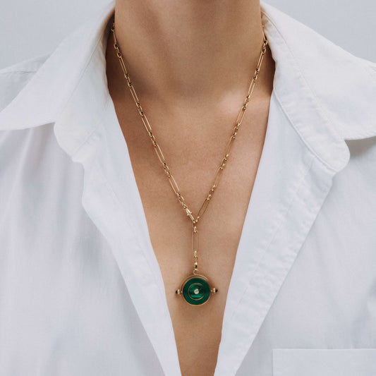 FUTURIST SPINNING PENDANT - MALACHITE