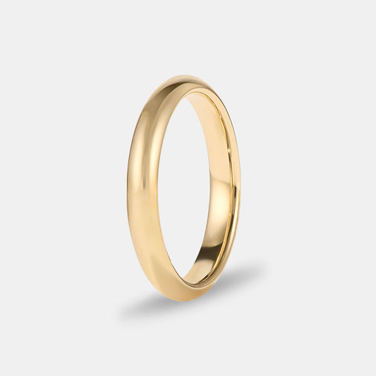 HANA 3mm wedding band in yellow gold