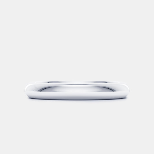 HANA 3mm wedding band in white gold