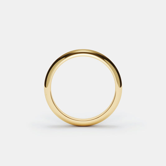 HANA 3mm wedding band in yellow gold