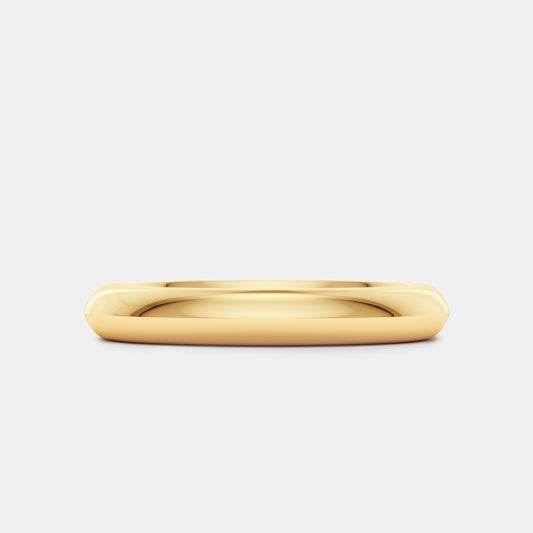 HANA 3mm wedding band in yellow gold