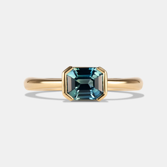 Iman - 1.21ct Teal Sapphire Engagement Ring