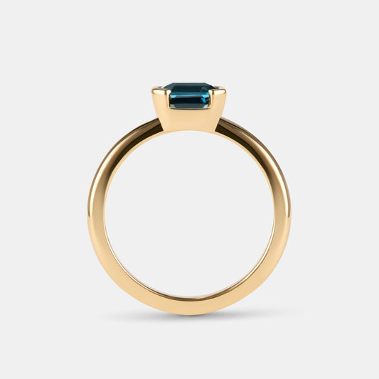 Iman - 1.21ct Teal Sapphire Engagement Ring