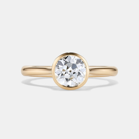 Isabella 1.28ct Old Mine Cut Diamond Solitaire Engagement Ring