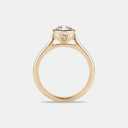 Isabella 1.28ct Old Mine Cut Diamond Solitaire Engagement Ring