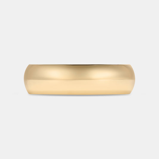 Domed Band in yellow gold