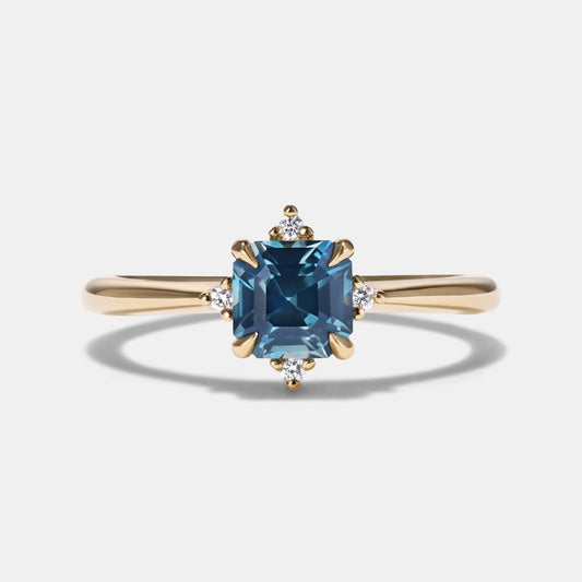 LUCIA - 1.18CT TEAL SAPPHIRE ENGAGEMENT RING