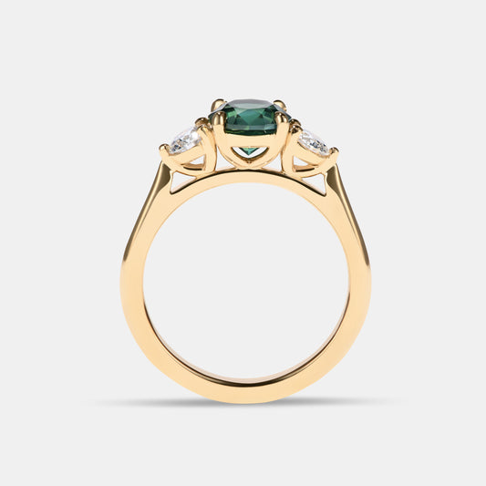 Maya - 1.52ct Teal Sapphire Engagement Ring