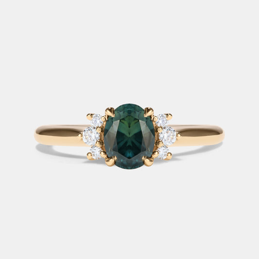 Mischa - 1.08ct Teal Sapphire Engagement Ring