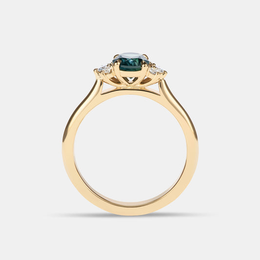 Mischa - 1.08ct Teal Sapphire Engagement Ring