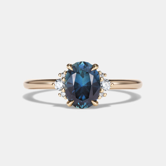 MISCHA - 1.37CT TEAL SAPPHIRE ENGAGEMENT RING