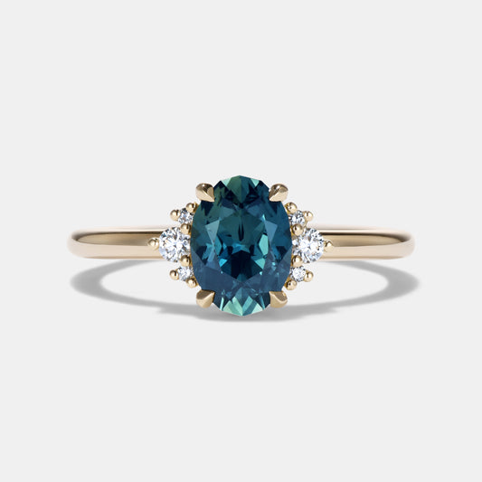 MISCHA - 1.47CT TEAL SAPPHIRE ENGAGEMENT RING