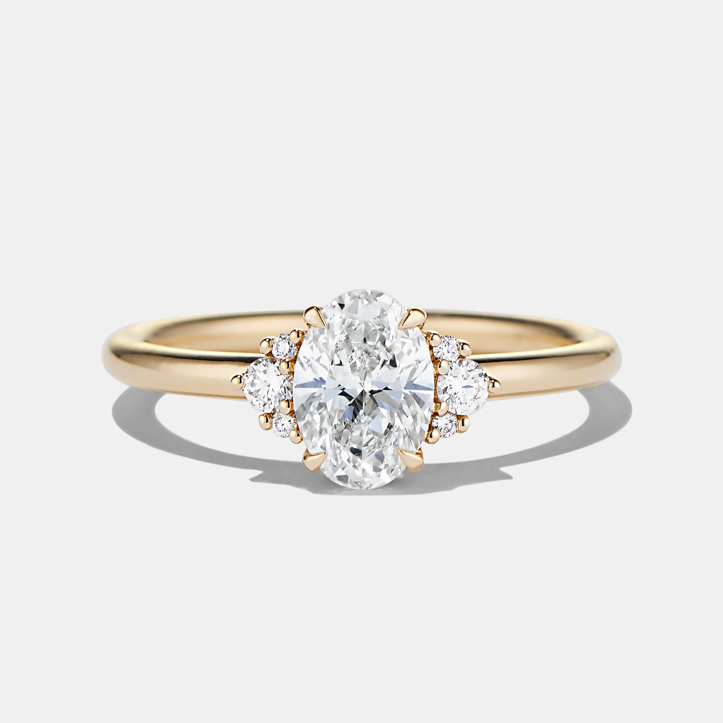 MISCHA Lab Grown Diamond Three Stone Engagement Ring