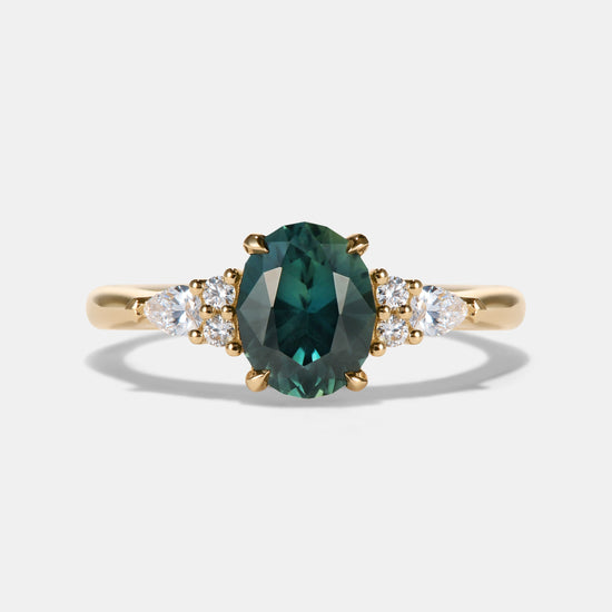 Three Stone Yellow Sapphire Engagement Ring | Radiance