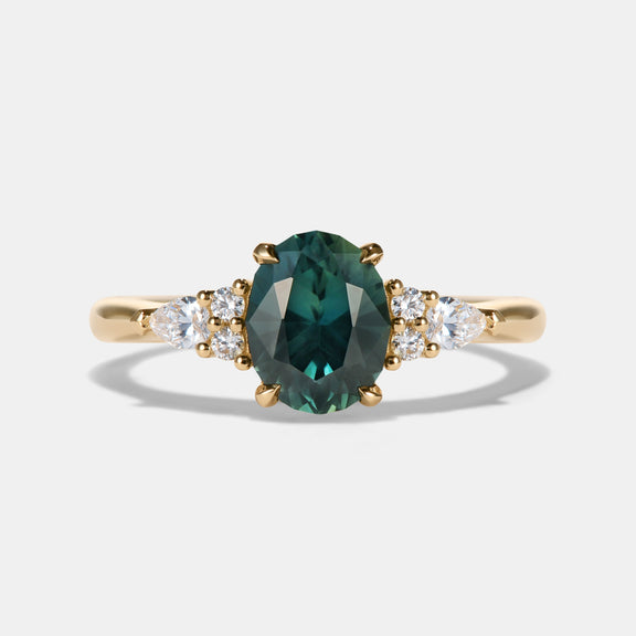 OLIVIA – 1.63CT TEAL SAPPHIRE ENGAGEMENT RING — CUSHLA WHITING