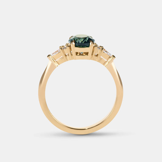 OLIVIA – 1.63CT TEAL SAPPHIRE ENGAGEMENT RING
