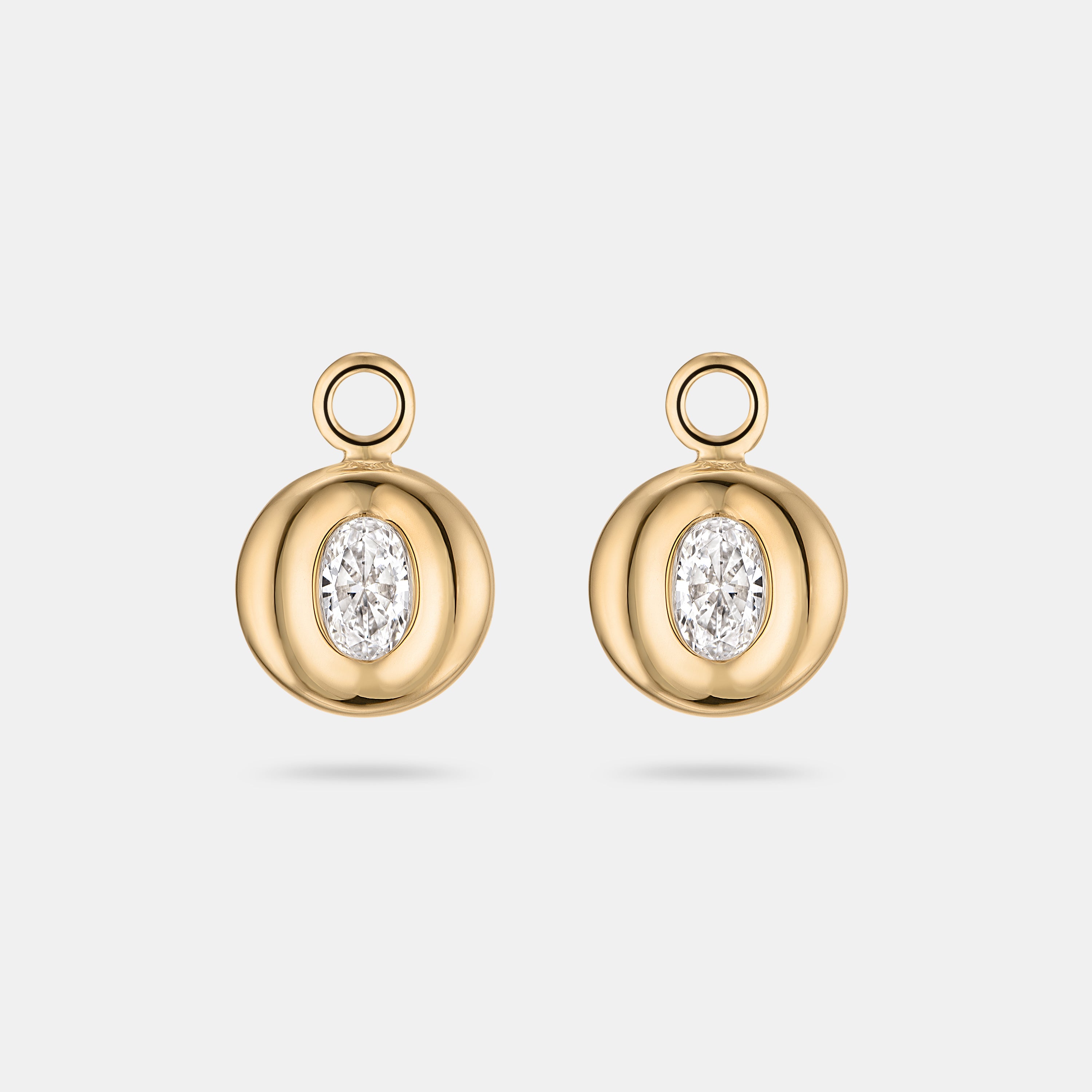 Pillow Earrings 0.43ctw oval diamonds