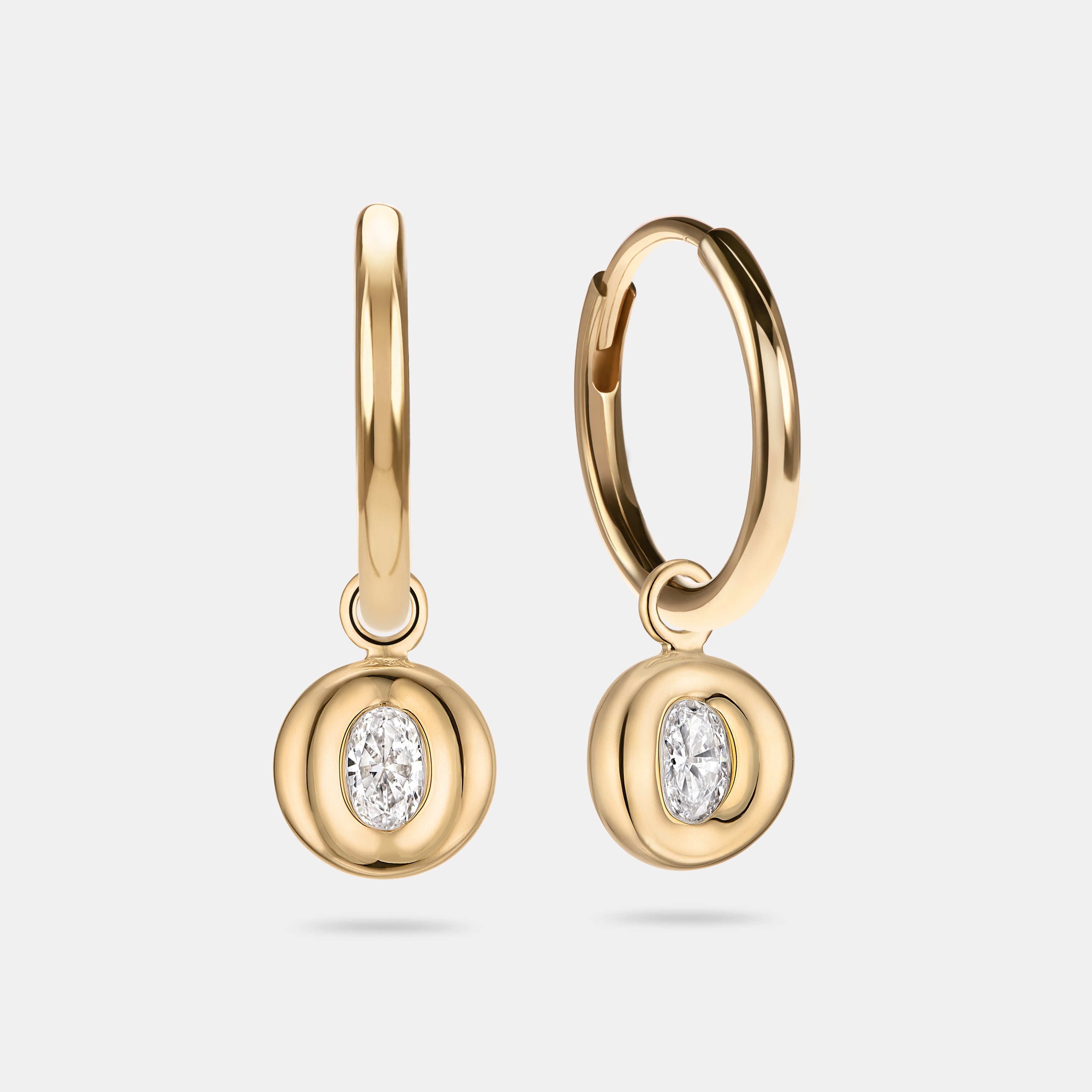 Pillow Earrings 0.43ctw oval diamonds