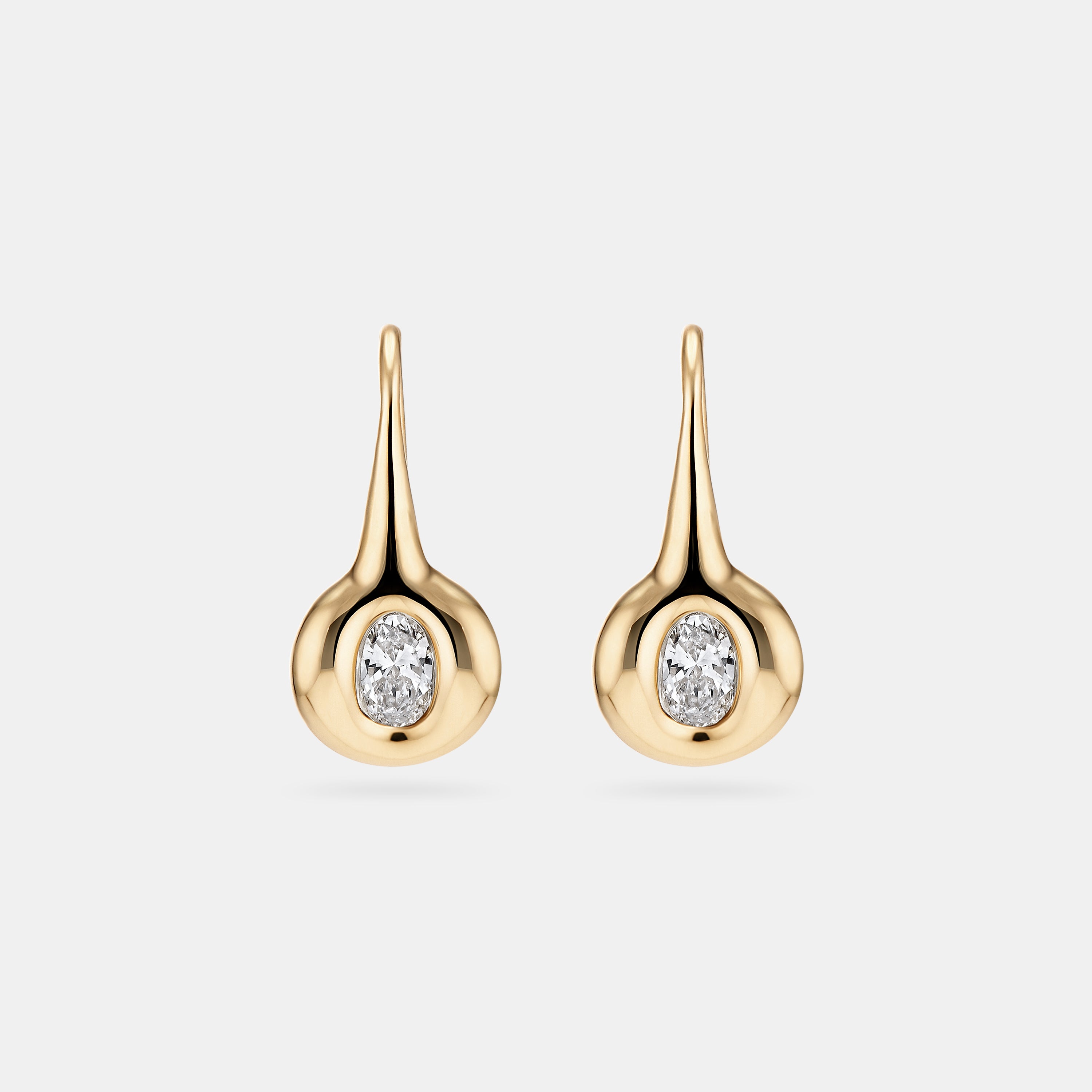 PILLOW DROP EARRINGS 0.43ctw oval diamonds