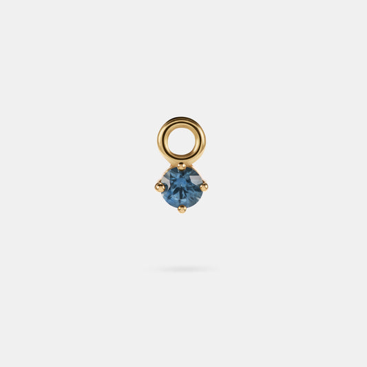 Round Montana Sapphire Charm - 0.20ct