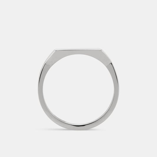 Small Rectangular Signet - Platinum