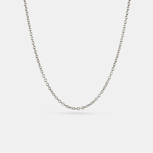 Cable Chain 18 Karat White Gold