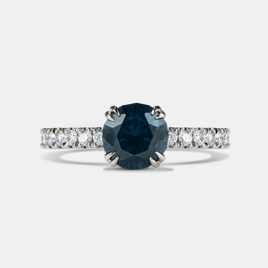 Rosa - 1.52ct Teal Sapphire Engagement Ring