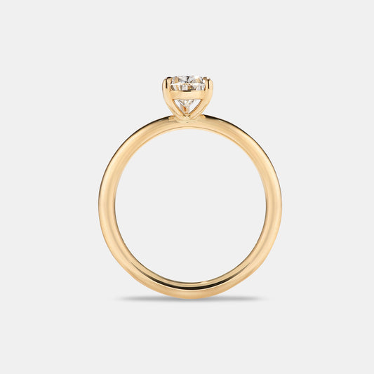 Selene 1.11ct Pear Champagne Diamond Solitaire Engagement Ring