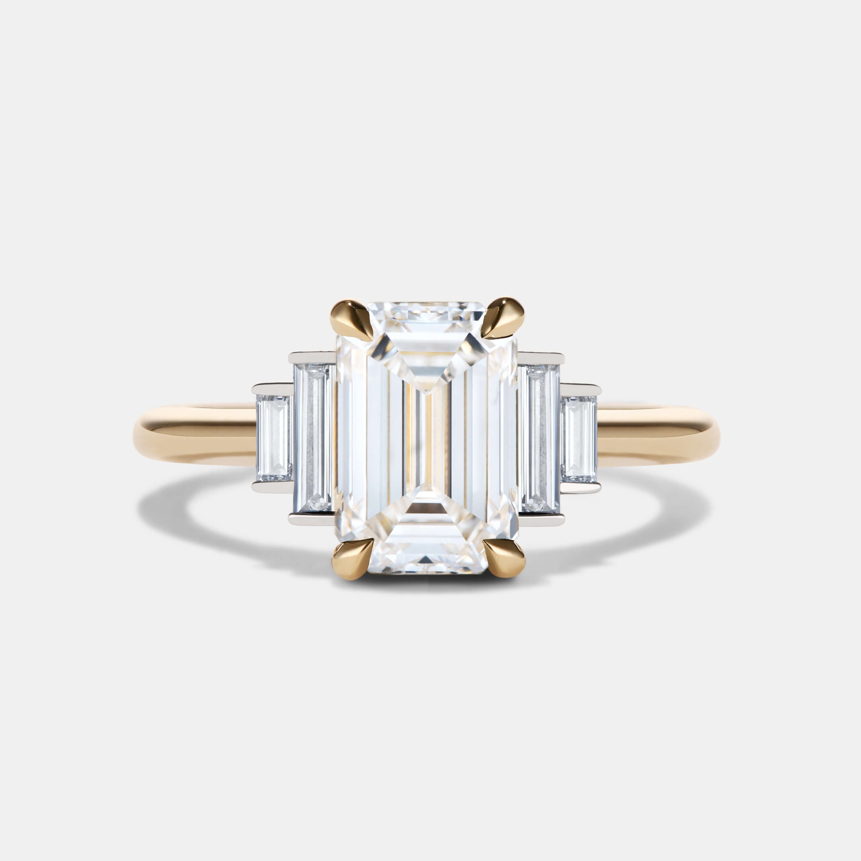 AMELIA Lab Grown Diamond Three Stone Engagement Ring