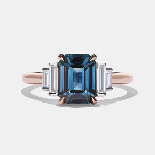 Amelia Sapphire Five Stone Engagement Ring