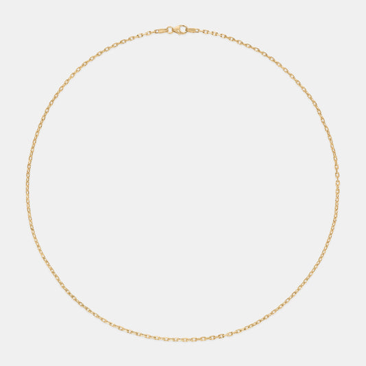 Anchor 2.2mm Chain Necklace in Yellow Gold