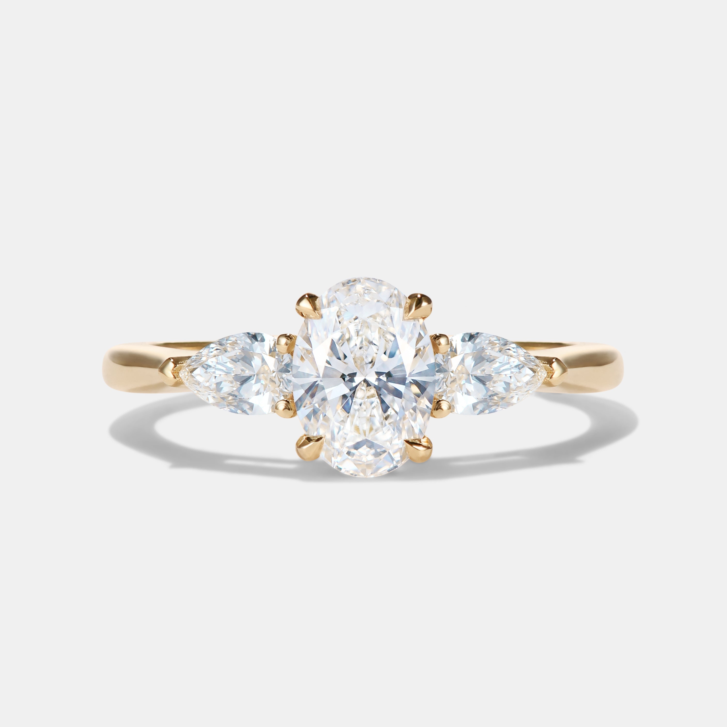 Aurora Diamond Three Stone Engagement Ring
