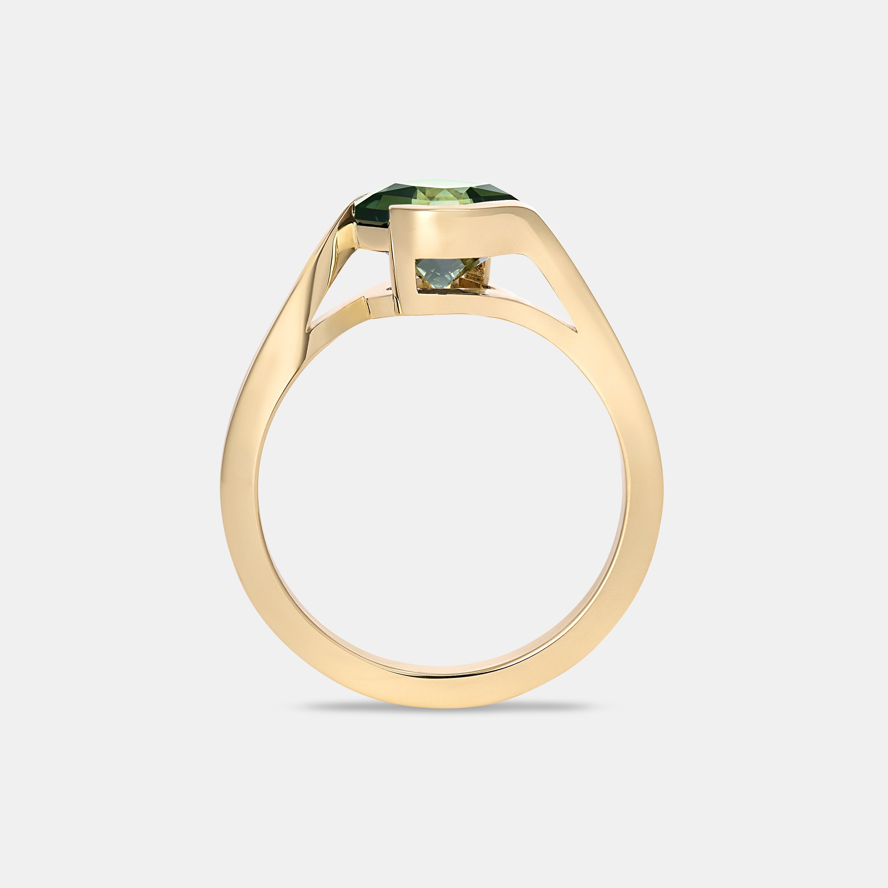 AVA 2.25ct Square Radiant Cut Sapphire Solitaire Engagement Ring