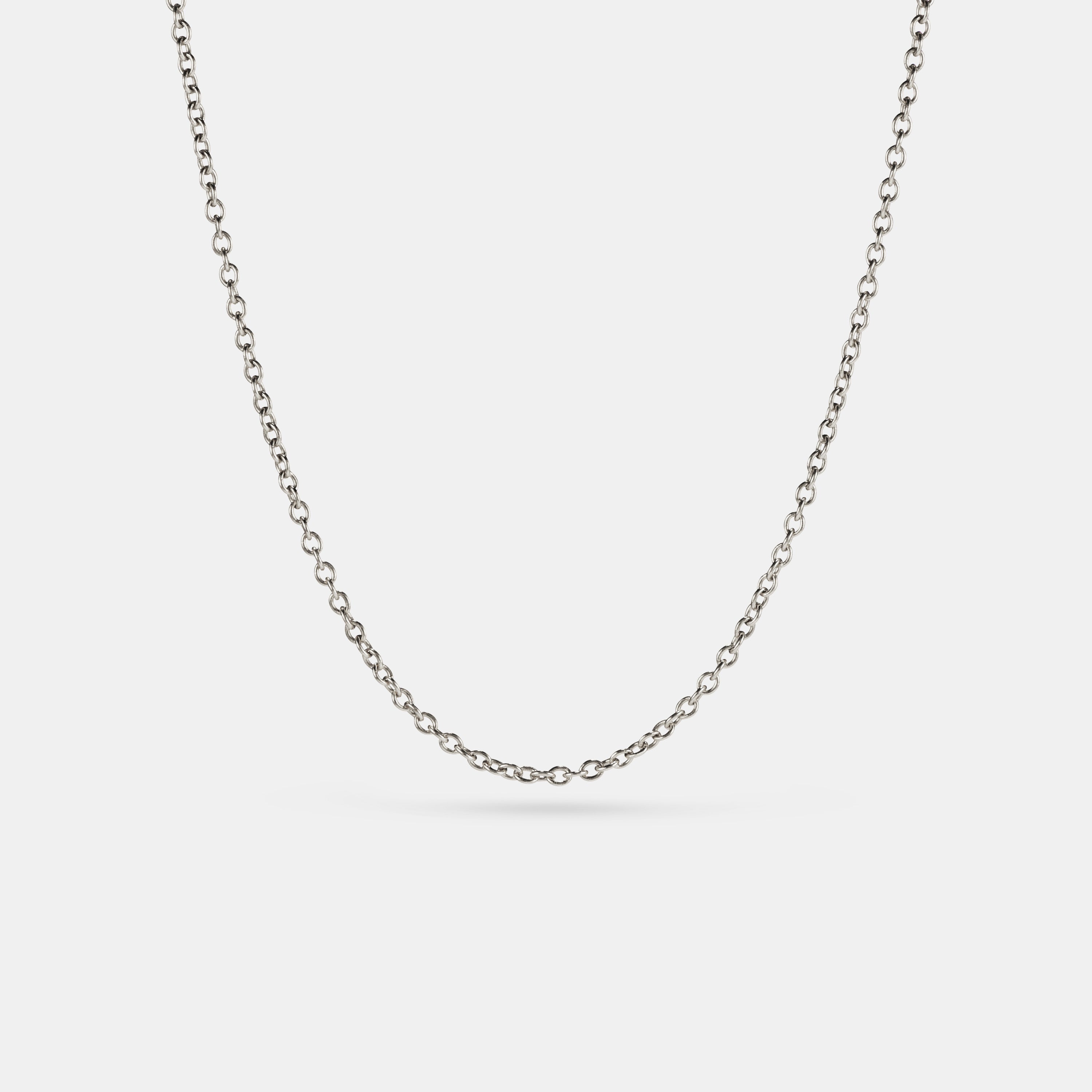 Cable Chain 18 Karat White Gold