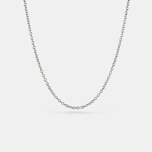 Cable Chain 18 Karat White Gold