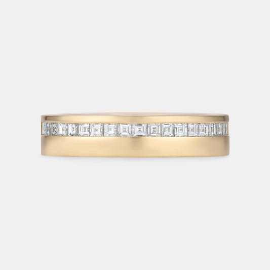 Cigar Carré Diamond Wedding Ring