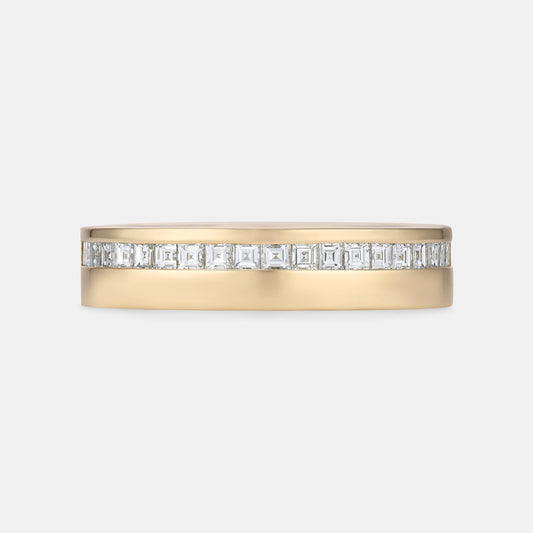 Cigar Carré Diamond Wedding Ring