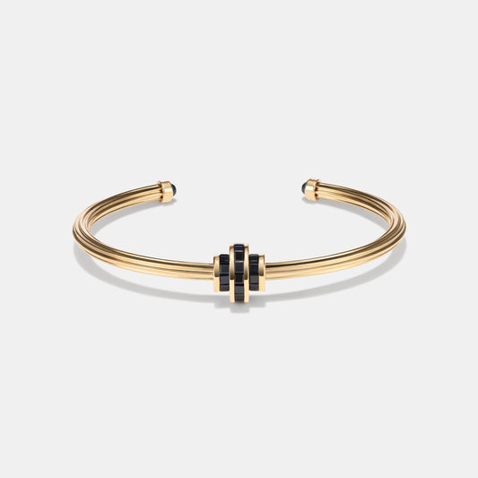 Cog Sapphire Wrist Cuff in 9 karat yellow gold