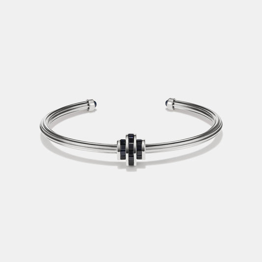 Cog Sapphire Wrist Cuff in 9 karat white gold