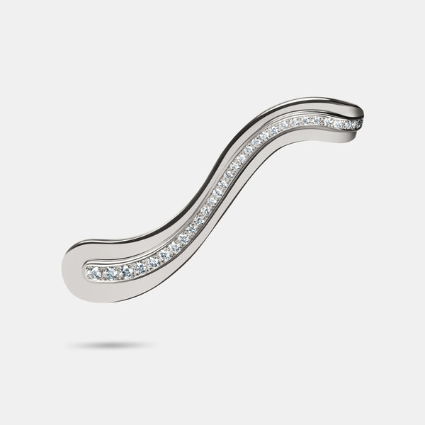 Contours Ear Climber Diamond in 18 Karat White Gold