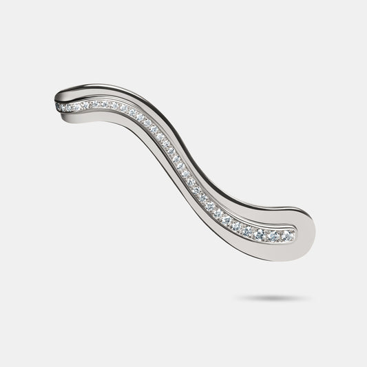 Contours Ear Climber Diamond in 18 Karat White Gold