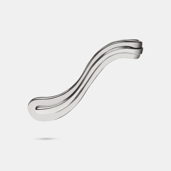 Contours Ear Climber in White Gold
