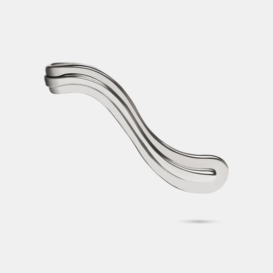 Contours Ear Climber in White Gold