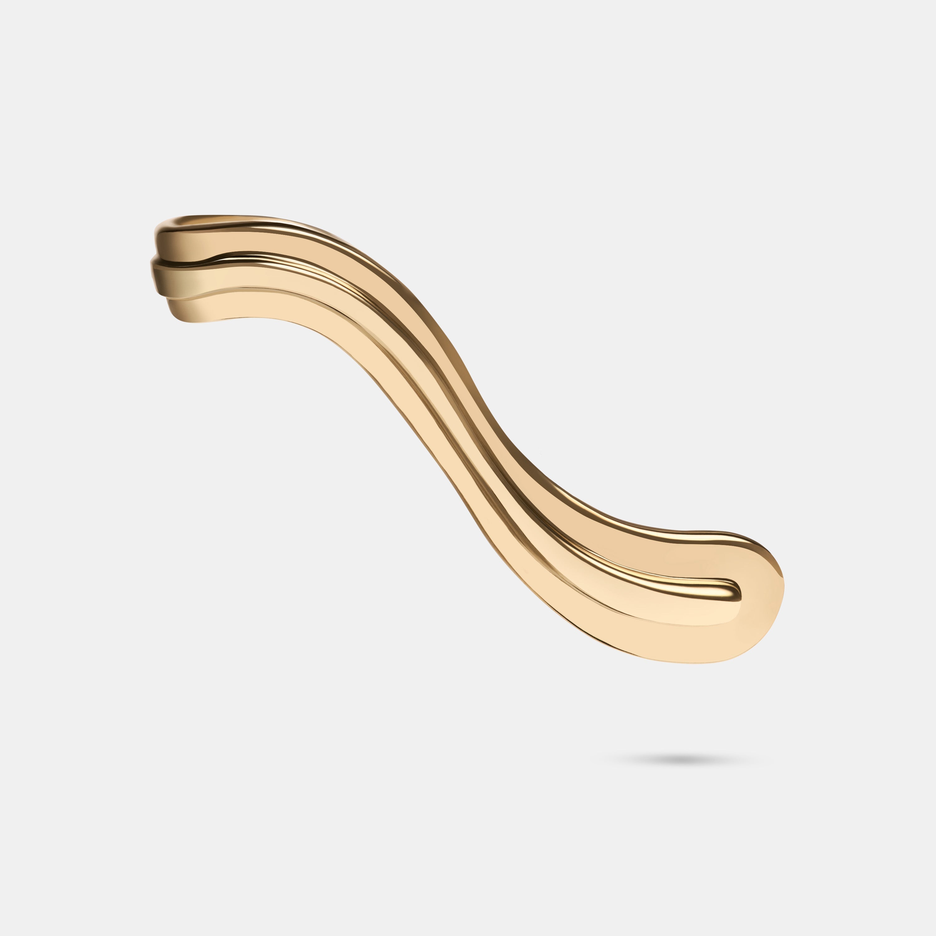 Contours Ear Climber in Yellow Gold