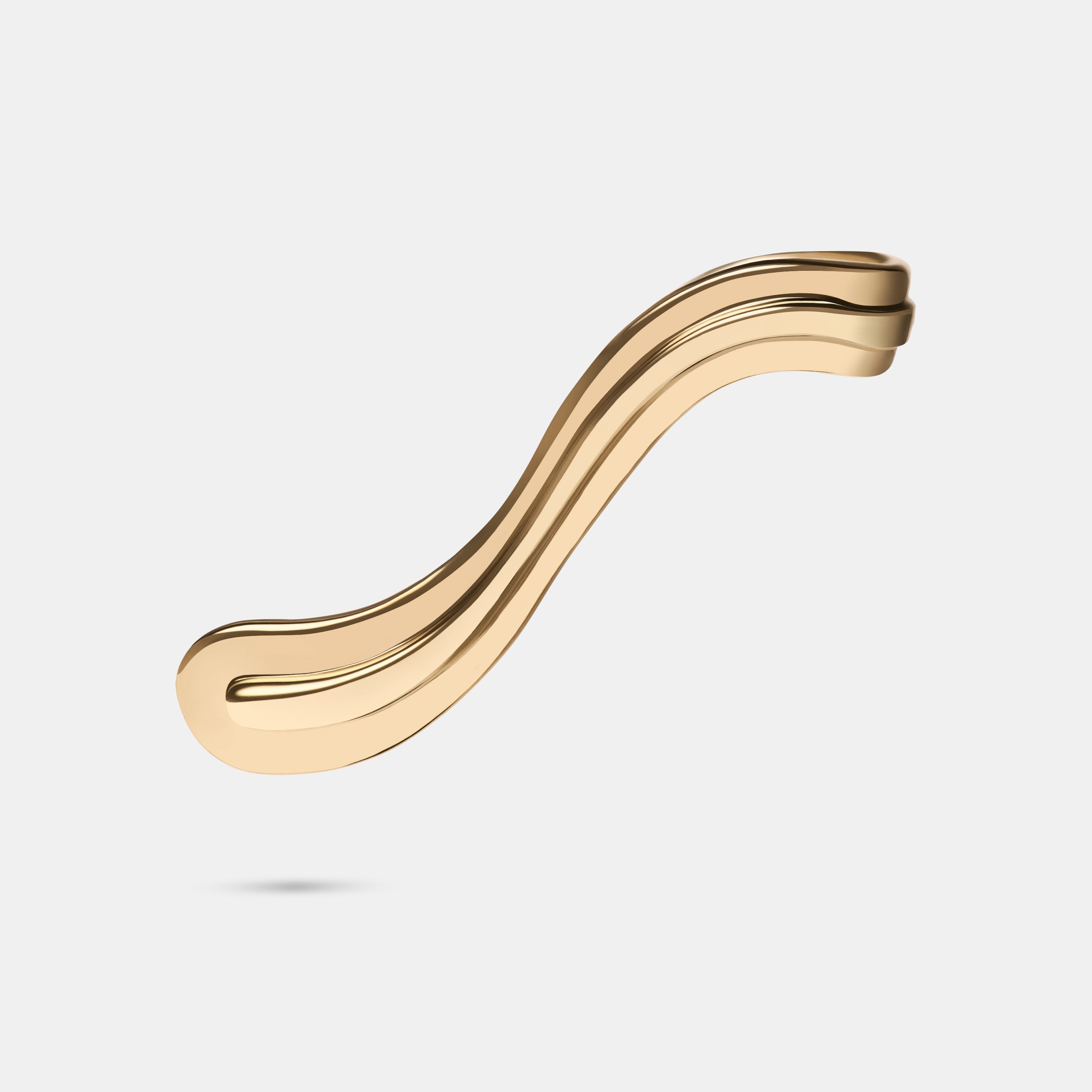 Contours Ear Climber in Yellow Gold