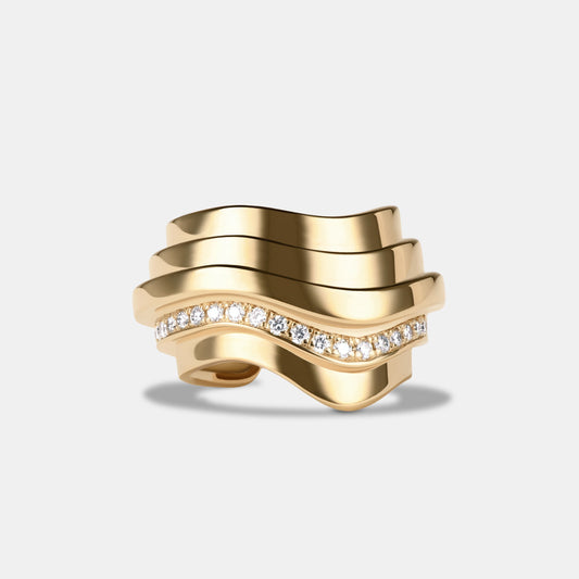Contours Ear Cuff Diamond in 18 Karat Yellow Gold