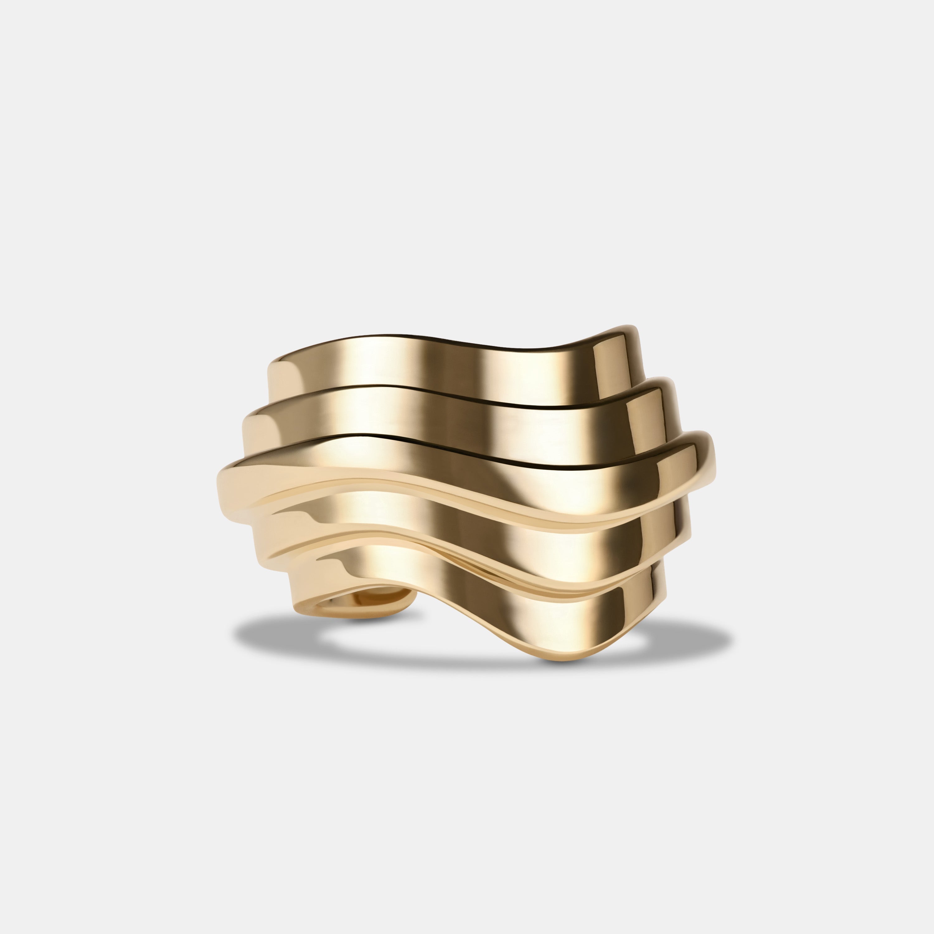 Contours Ear Cuff in Yellow Gold