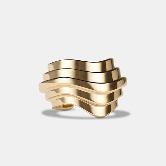Contours Ear Cuff in Yellow Gold